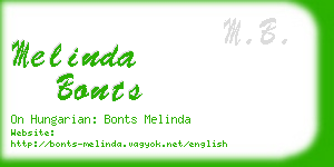 melinda bonts business card